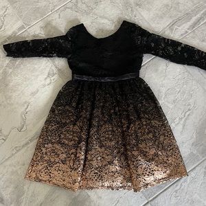 Fabulous black and gold lace dress